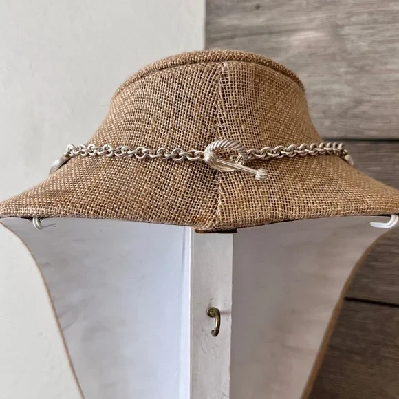 Whitney Kelly Sterling Silver 925 Blue Lace Agate and Chrysoprase Link Necklace - Picture 5 of 10